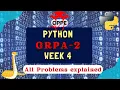Python Week-4 GRPA-2 Operations on list and set All Problems Explained