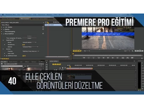 Premiere Pro Eğitimi 40 - Elle çekilen kamera görüntülerini düzeltme YouTube video detay ve istatistikleri