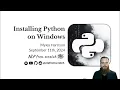 How to Install Python on Windows for Data Science AI Quick 2-Minute Tutorial
