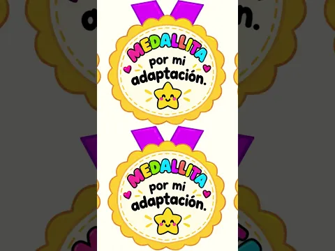 Medallita para los niños de la escuela #recursos digitales maestros #escuela