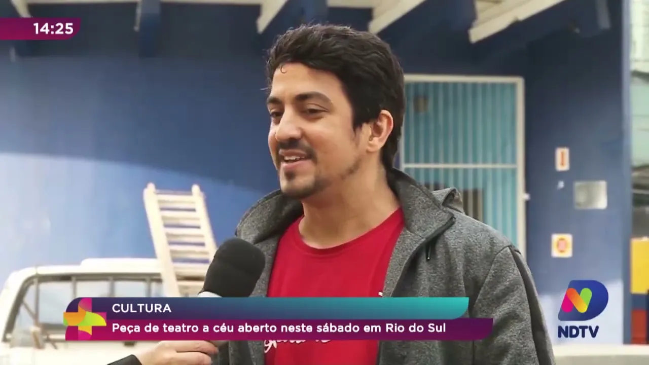Cultura: peça de teatro a céu aberto neste sábado (27) em Rio do Sul