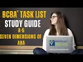 Seven Dimensions of ABA A-5 BCBA Task List Study Guide Questions ABA Exam Review