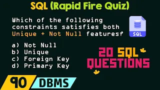 SQL Rapid Fire Quiz