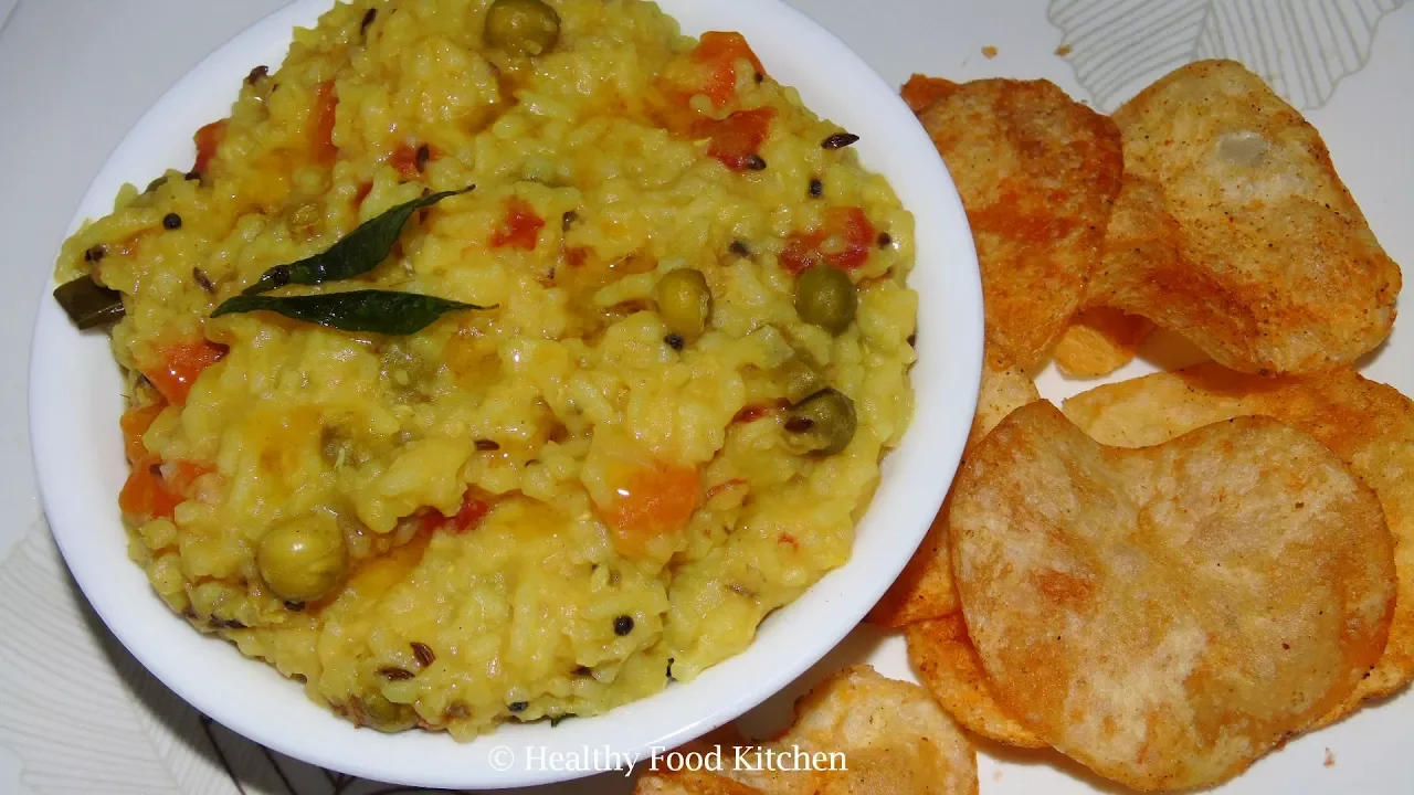 Pasi Paruppu Rice Recipe /Moong dal rice/ Dal Khichdi Recipe -Tiffin box Recipe - Moong dal Khichdi