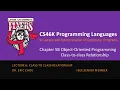 Lecture 6 Class to Class Relationship Chapter 5B Object-Oriented Programming Part 2