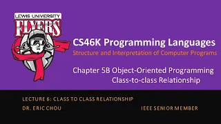 Lecture 6 Class to Class Relationship Chapter 5B Object-Oriented Programming Part 2