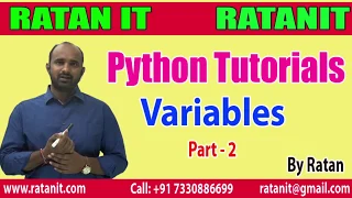 Python Tutorials Types of Variables Part-2 By Ratan sir