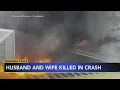 Rainbow Bridge Surveillance shows car go airborne before crash explosion