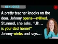 Little Johnny Opened the Door Teacher FROZE New Funny jokes
