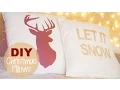 DIY Deer Head Silhouette Pillow Freezer Paper Fabric Stencils