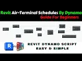 Creating Air Terminal Schedule using dynamo Revit Dynamo