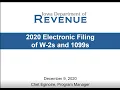 Tax Year 2020 W-2 and 1099 Filing