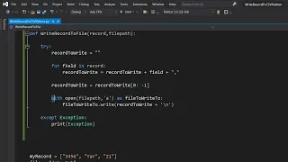 How to Write a Record to a File in Python Simple