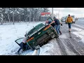 Icy Road Madness Caught on Camera