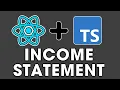 React Typescript 2023 - 22 Income Statement