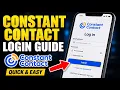 How to login to Constant Contact mobile app - Quick Tutorial