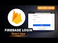 Firebase Authentication in React - Login 2026