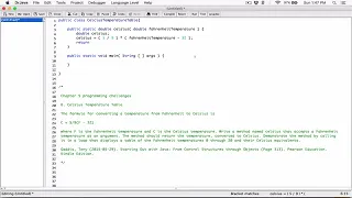 5 6 Celsius Temperature Table - Java