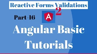 Angular 2 Reactive Forms Validations