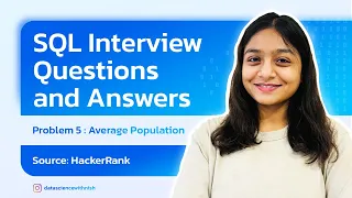 SQL Interview Questions and Answers Series HackerRank AVERAGE POPULATION Advanced Select