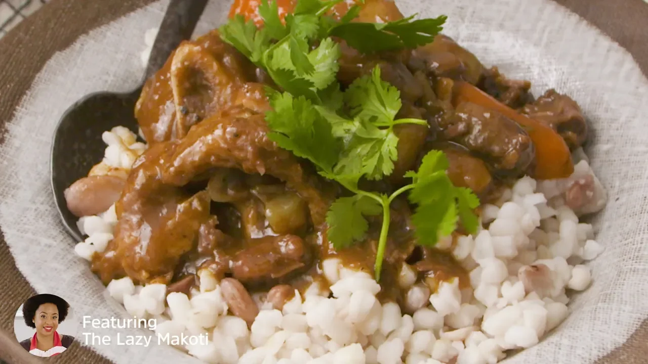 Lamb Stew with Samp & Beans