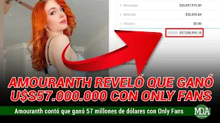 AMOURANTH reveló que GANÓ 57 MILLONES de DÓLARES en OF