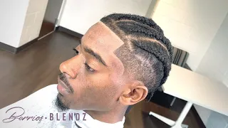 Blurry Low Taper With Braids Haircut Tutorial