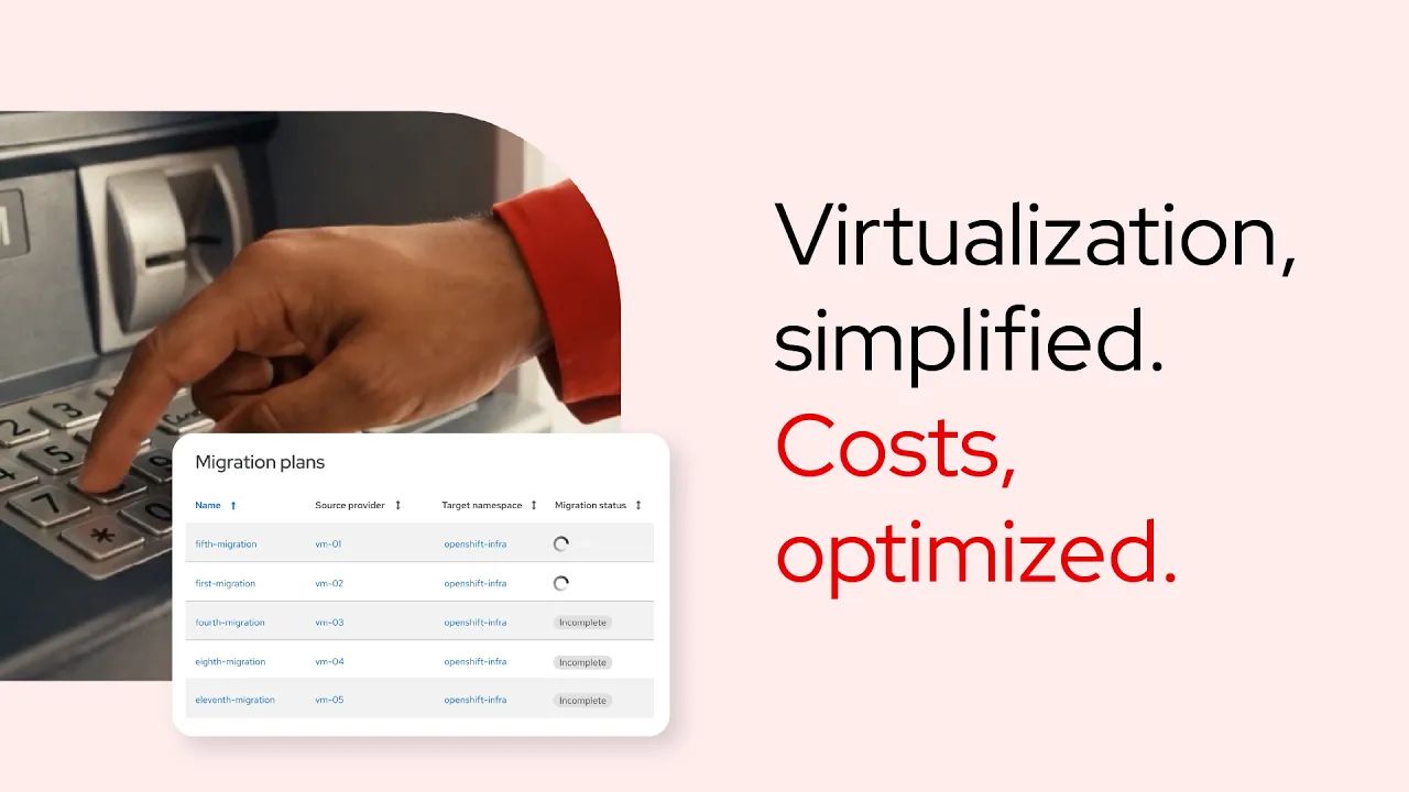 Red Hat — Red Hat OpenShift — Move 9,000 VMs (YouTube video ad)