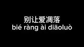  bie rang ai diao luo lyric video 