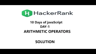 ARITHMETIC OPERATORS Hackerrank Solution