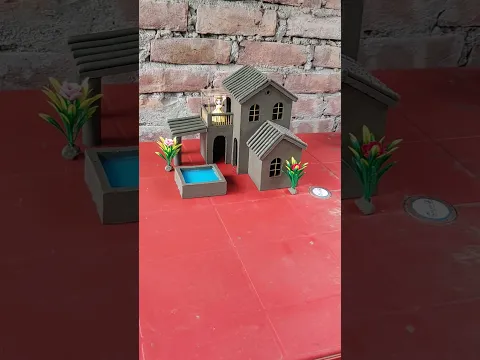 Miniature clay house 🏠 || #clayhouse #mudhouse #craft