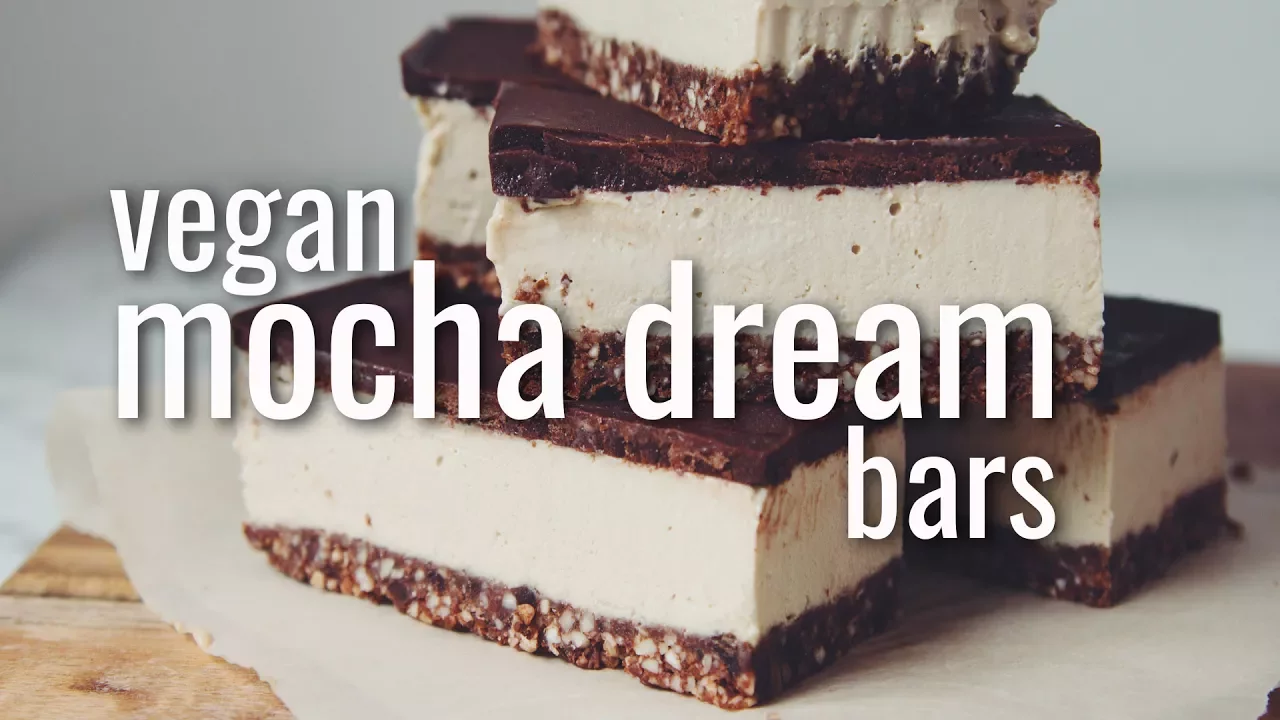 vegan mocha dream bars   hot for food