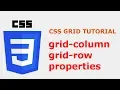 CSS Grid Layout Tutorial grid-column and grid-row properties