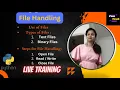 File Handling Basics in Python Python File Handling Class 12 class 11 Text Binary Files