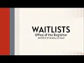 MyUNLV Waitlists