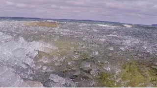 Ice going out on West Lake Okoboji
