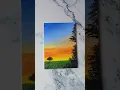 Easy way to paint a sunset acrylic painting ideas for beginners