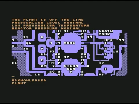Chernobyl: Nuclear Power Plant Simulation on C64 sample gameplay