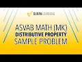 ASVAB Math Practice Question - Distributive Property