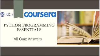 Python Programming Essentials - Coursera