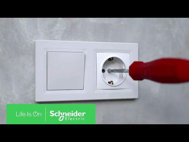 Бутон моноблок цвят Бял Asfora SE, SCHNEIDER ELECTRIC, EPH0700121